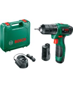 Bosch cordless drill/screwdriver EasyDrill 1200 (green/black, 2x Li-ion battery 1.5Ah, case)