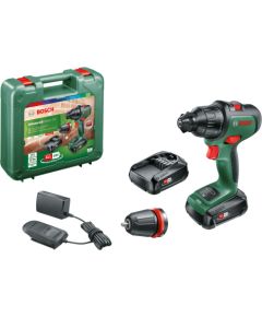 Bosch cordless impact drill AdvancedImpact 18 (green/black, 2x Li-ion battery 1.5Ah, case, POWER FOR ALL ALLIANCE)