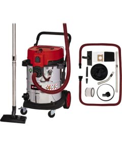 Einhell TE-VC 2350 SACL, mitrais/sausais putekļsūcējs (sarkans/nerūsējošais tērauds, 1600 vati)
