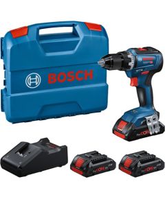 Bosch cordless drill/screwdriver GSR 18V-55 Professional, 18Volt (blue/black, 3x Li-Ion battery ProCORE18V 4.0Ah, in L-case)