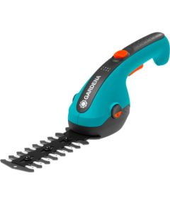 GARDENA Cordless Grass Shears ClassicCut Li, 3.6 volts, set with shrub blade - special offer (turquoise/black, Li-ion battery 2.5 Ah)