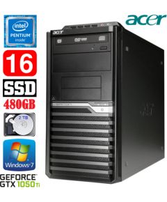 Acer Veriton M4610G MT G630 16GB 480SSD+2TB GTX1050Ti 4GB DVD WIN7Pro