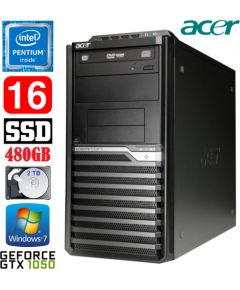 Acer Veriton M4610G MT G630 16GB 480SSD+2TB GTX1050 2GB DVD WIN7Pro