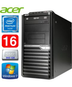 Acer Veriton M4610G MT G630 16GB 960SSD DVD WIN7Pro