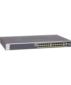 Netgear S3300-28X-PoE+ (GS728TXP), Switch (grey, 195W PoE Budget)