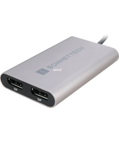 Sonnet Adapter Thunderbolt 3 > Dual DisplayPort (grey/black, 30cm)