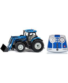 SIKU CONTROL New Holland T7.315 with front loader and Bluetooth remote control module, RC (blue/black, 1:32)