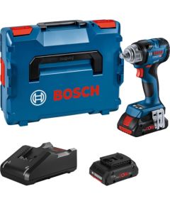 Bosch cordless impact wrench GDS 18V-330 HC Professional, 18Volt (blue/black, 2x Li-Ion battery ProCORE18V 4.0Ah, Bluetooth module, in L-BOXX)