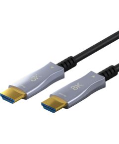 HDMI-HDMI kabelis 20 m (HDMI 2.1) optiskais hibrīds 8K @ 60 Hz/ 4K @ 120 Hz Goobay