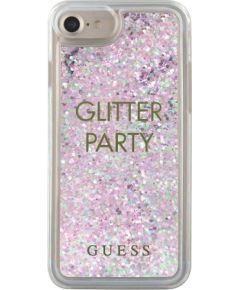 Guess GUHCP7GLUQPU iPhone 6|7|8 |SE 2020 | SE 2022 фиолетовый|пурпурный жесткий чехол Liquid Glitter Party