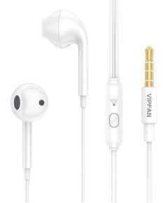 Wired in-ear headphones Vipfan M15, 3.5mm jack, 1m (white)