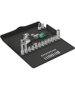 Wera Bicycle Set 7, 3/8, tool set (black/green, 27 pieces, speed ratchet with pivoting head)