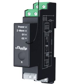 2-channel DIN rail relay with energy measurement Shelly Qubino Pro 2PM