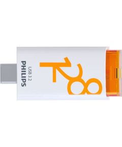 PHILIPS USB-C 3.2 Gen 1 Flash Drive Click sunrise Orange 128GB