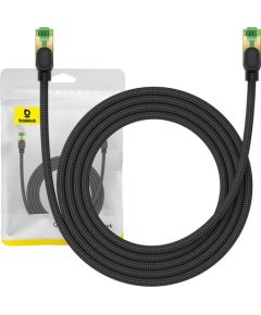 Braided network cable cat.8 Baseus Ethernet RJ45, 40Gbps, 2m (black)