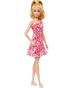 Lalka Barbie Mattel Fashionistas w różowo-czerwonej, kwiecistej sukience (FBR37/HJT02)