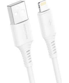 OEM Кабель Borofone BX47 Coolway - USB to Lightning - 2,4A 1 метр белый