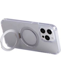 Magnetic protective phone case with holder Joyroom JR-BP004 for iPhone 15 Pro Max (transparent)