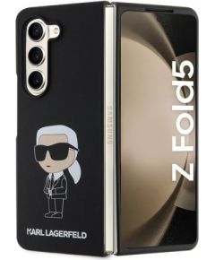 Karl Lagerfeld KLHCZFD5SNIKBCK Z Fold5 cietais futrālis melns|melns Silikona Ikonik