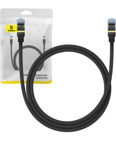 Braided network cable cat.7 Baseus Ethernet RJ45, 10Gbps, 1m (black)