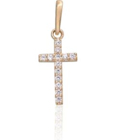 Золотой кулон #1300295(Au-Y)_CZ, Желтое Золото 585°, Цирконы, 0.3 гр. Krustiņi un ikonas