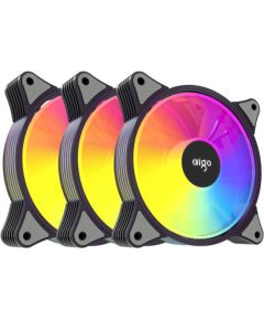 Computer Fan set 3in1 Aigo AR12 ARGB 120x120 (black)