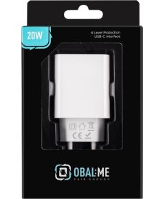 OBAL:ME Sienas lādētājs USB-C 20W Balts