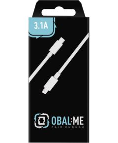 OBAL:ME ātrās uzlādes USB-C| Lightning kabelis 1m balts