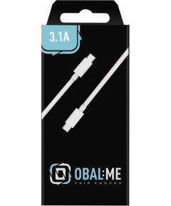 OBAL:ME Fast Charge USB-C|USB-C kabelis 1m balts