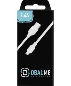 OBAL:ME Simple USB-A| Lightning kabelis 1m | balts