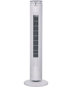 Midea Tower fan, Built-in aromatherapy, Smart Program for Daily/Night Comfort with intelligent wind level control, Slim design, 3 Wind modes simulating natural/slumberous/normal wind, Touch panel control, 9h programmed timer, 5 speeds, Remote control