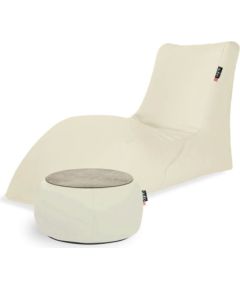 Qubo Combo Coconut SOFT LOUNGER + JUST TABLE + JUST TOP Wood FIT