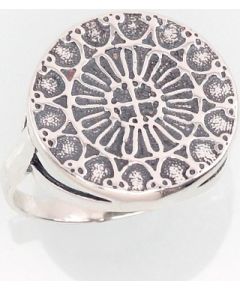 Серебряное кольцо #2101396(POx-Bk), Серебро 925°, оксид (покрытие), Размер: 17.5, 4.2 гр.