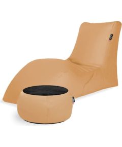 Qubo Combo Peach SOFT LOUNGER + JUST TABLE + JUST TOP Black FIT