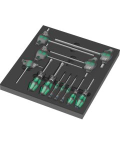 Wera 9713 foam insert Hex screwdriver set 1, 12 pieces (black/grey, in foam insert for workshop trolley)