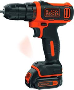 Black&decker BLACK + DECKER cordless drill BDCDD12, 10,8Volt (black / orange, Li-ion battery pack 1.5Ah)
