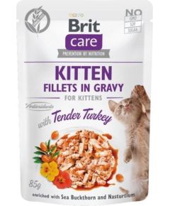 BRIT Care Fillets in Gravy turkey fillets in gravy - wet food for kittens - 85 g
