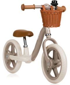 Lionelo Alex Plus Art.168462 Beige Bērnuskrējritenis ar metālisko rāmi, Līdzsvara velosipēds
