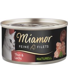 MIAMOR Feine Filets Naturell Tuna with salmon - wet cat food - 80g