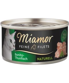 MIAMOR Feine Filets Naturell Skipjack tuna - wet cat food - 80g