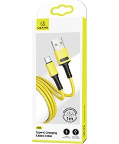 USAMS Kabel U52 USB-C 2A Fast Charge 1m żółty|yellow SJ436USB03 (US-SJ436)