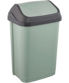 Keeeper Ведро для мусора с поворотной крышкой 10 л Swantje 25,5x19x38 см зеленое