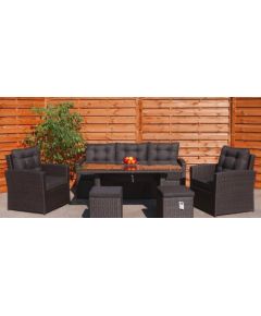 Ramiz Meble Ogrodowe Wysoki Stół Sofa Pufy Brązowy (201011-A)