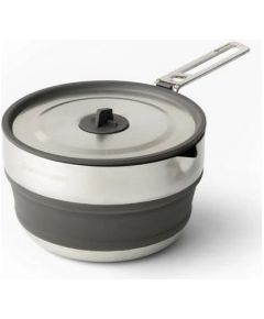 Sea To Summit Salokāms katls DETOUR Stainless Steel Collapsible Pouring Pot 1,8L  Beluga Black