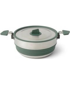 Sea To Summit Salokāms katls DETOUR Stainless Steel Collapsible Pot 3L  Laurel Wreath Green