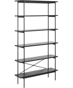 Sienas plaukts ANGUS 94x27xH172cm, melna