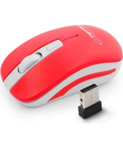 Esperanza EM126WR RED 1600DPI OPTISKĀ BEZVADU DATORPELE