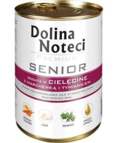 Dolina Noteci Dolina Noteci Premium Senior cielęcina z marchewką i tymiankiem - puszka 400g uniwersalny