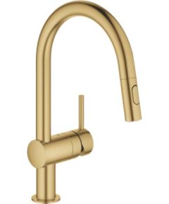 Grohe virtuves izlietnes maisītājs ar izvelkamu dušu Minta, brushed cool sunrise