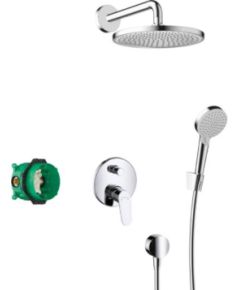 Hansgrohe dušas sistēma ar iebūvējamo dušas maisītāju Crometta S 240 1 jet, hroms